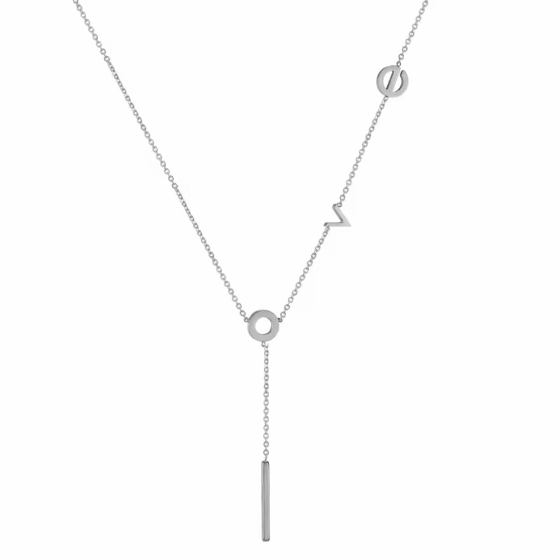 Collar LOVE Minimalist – Acero Inoxidable 316L con Diseño de Letras