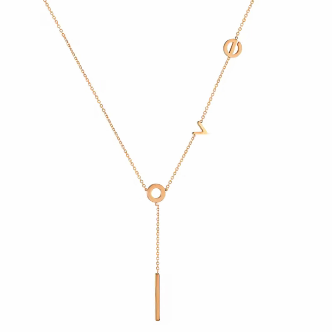 Collar LOVE Minimalist – Acero Inoxidable 316L con Diseño de Letras